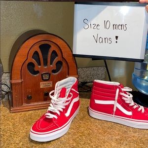 Vans Sk8-Hi (Racing Red/True White) Size 10 Mens
